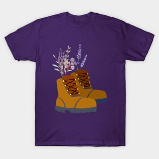 Wild flowers hiking boots T-Shirt